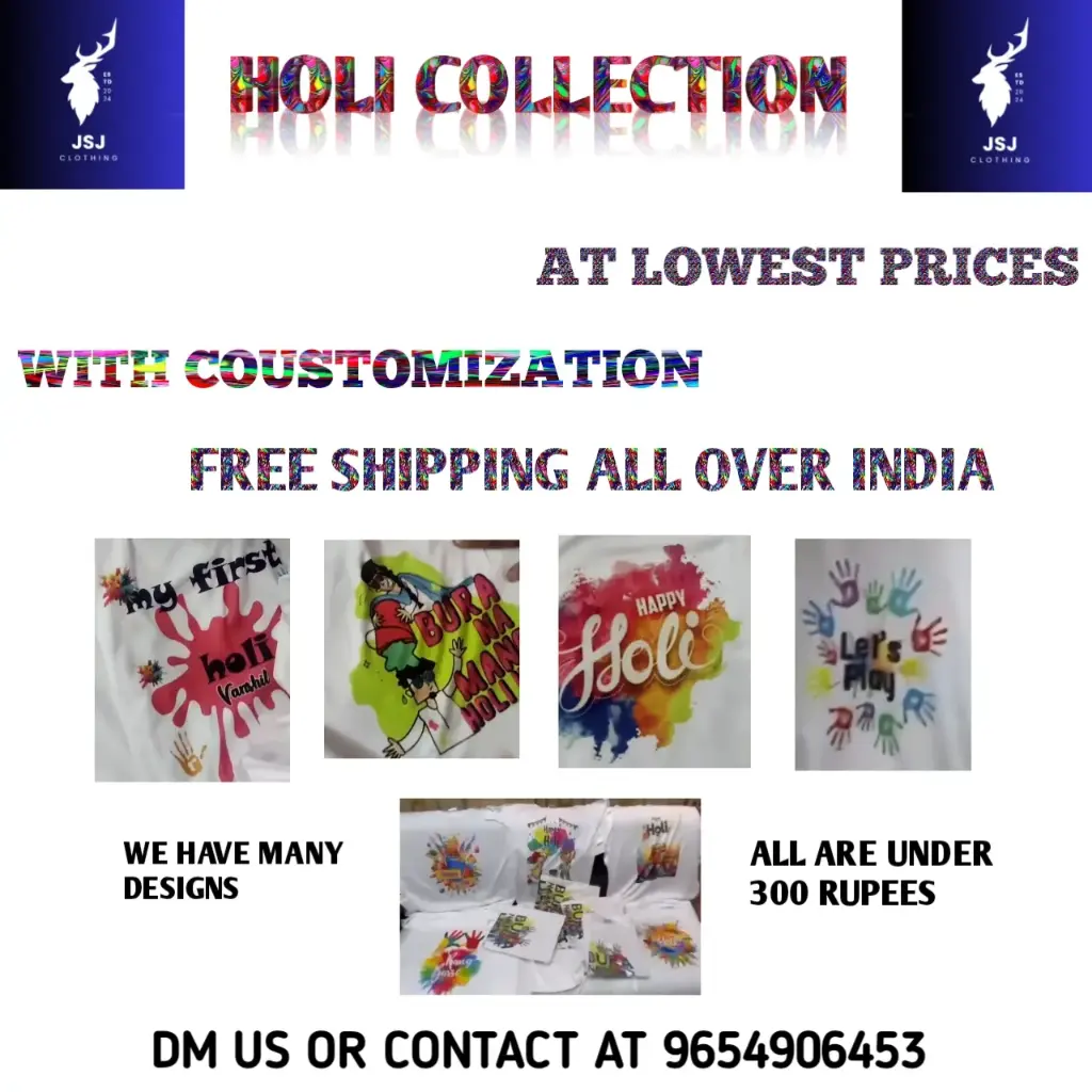 HOLI COUSTOMIZED T-SHIRT 