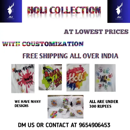 HOLI COUSTOMIZED T-SHIRT 